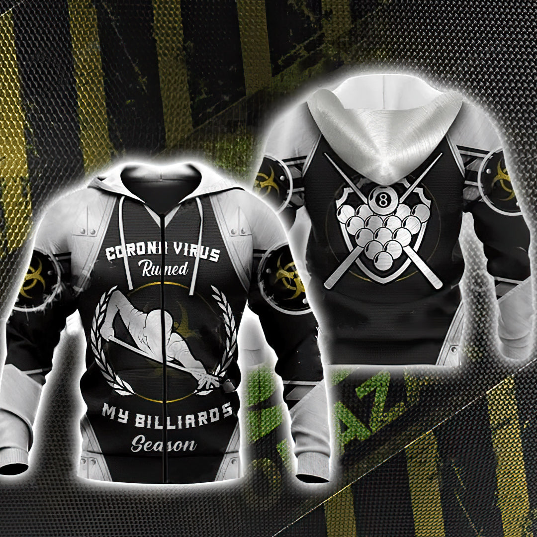 Billiard Season Sport Art – 3D Hoodie