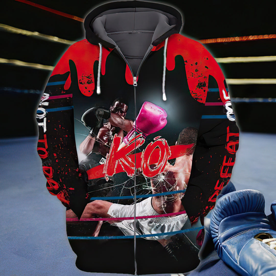 Boxing Defeat Me Art – 3D Hoodie