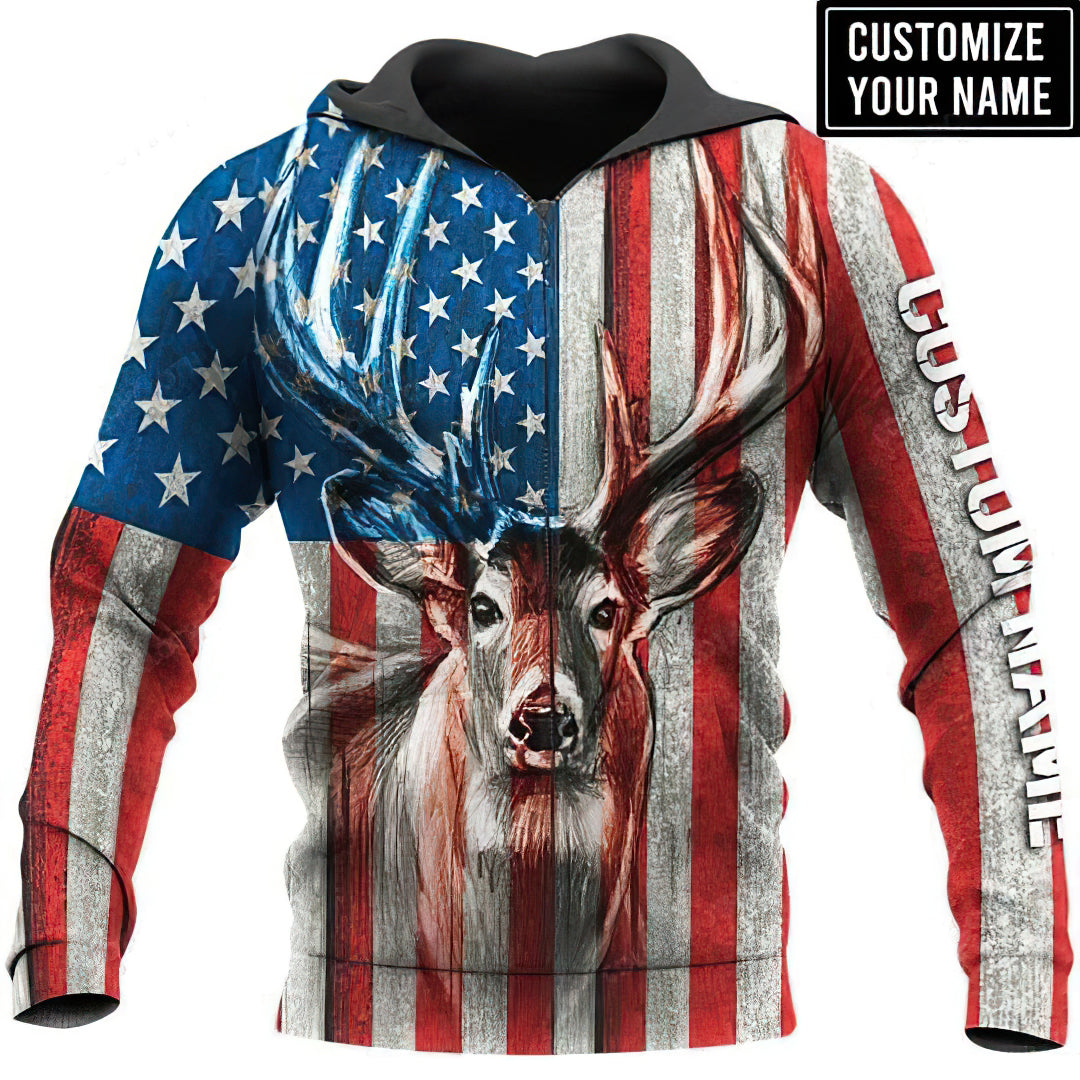 Beautiful Deer Hunting Custom Art – 3D Hoodie