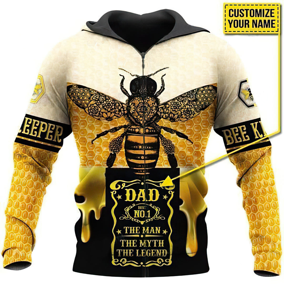 Beekeeper Dad Legend Custom Art – 3D Hoodie