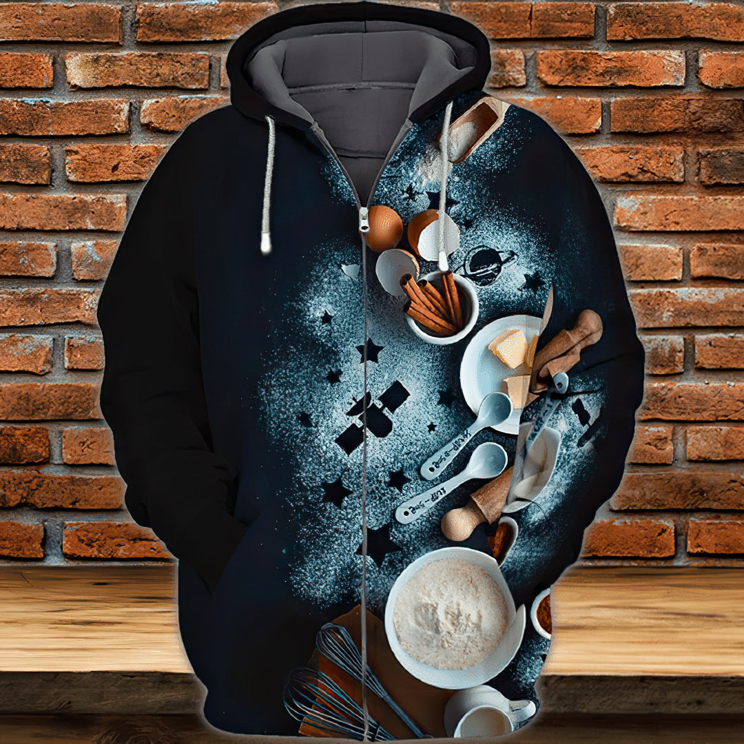 Dark Baking Humor Art – 3D Hoodie