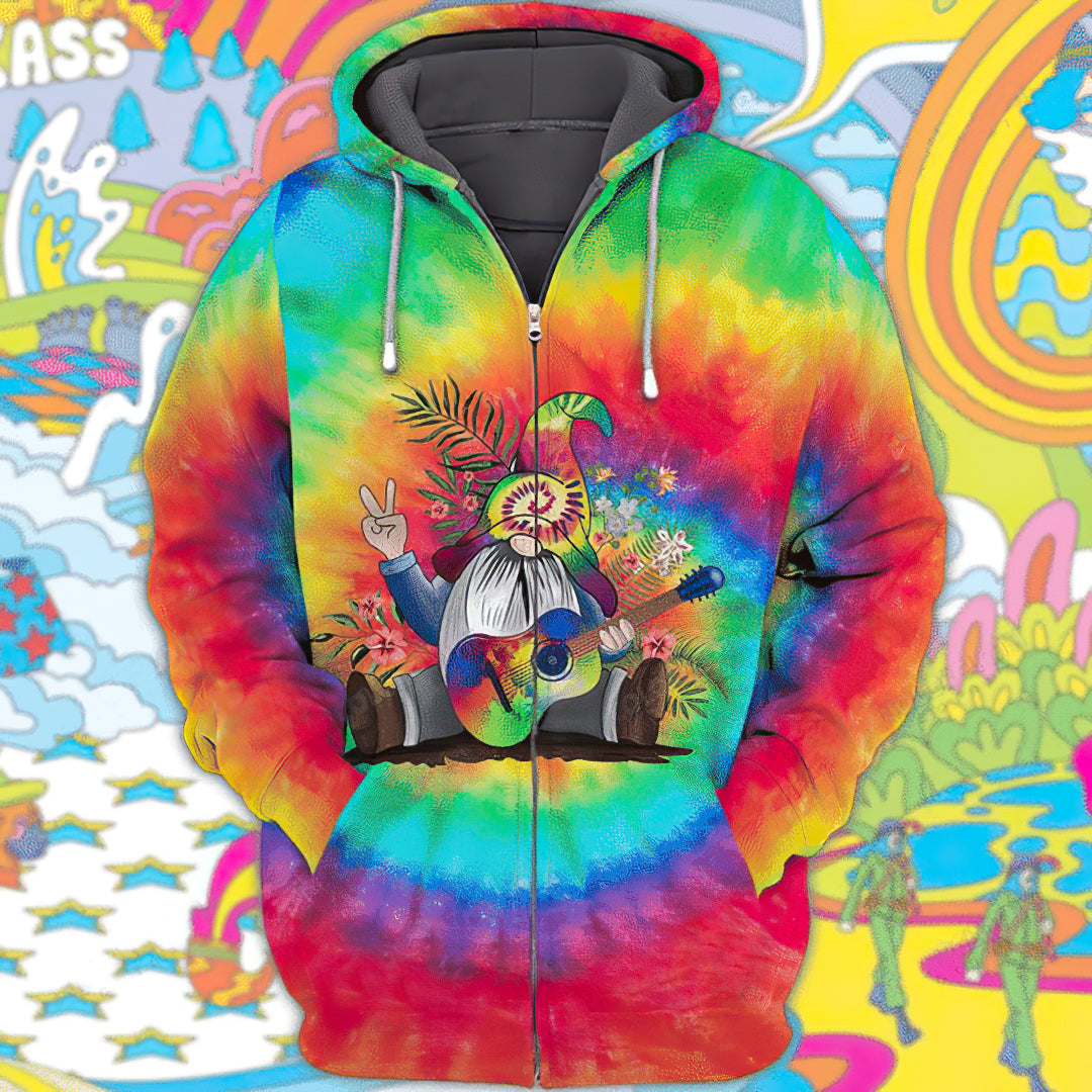 Believe In Music Hippie Gnome Art – 3D Hoodie