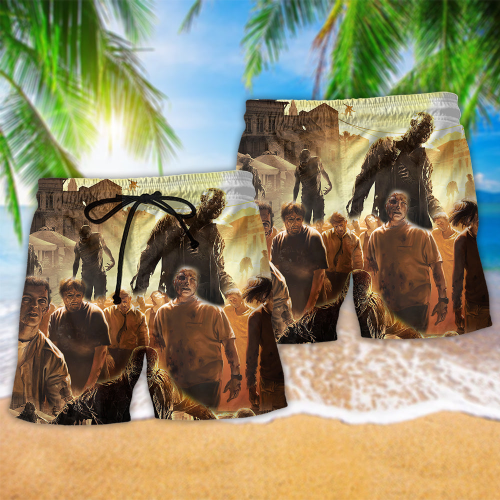 Zombie Scare Cool Art Style – Beach Short