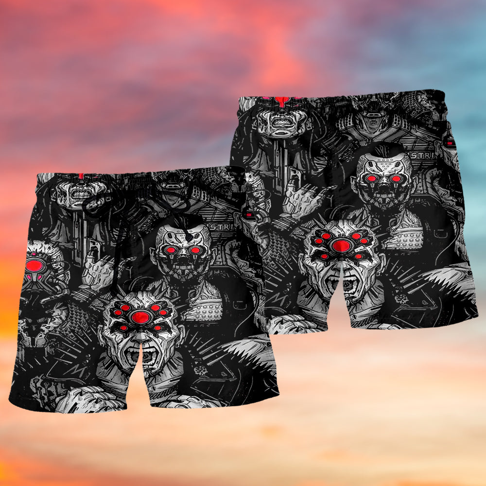 Zombie Will Work For Brains Humor – Beach Short