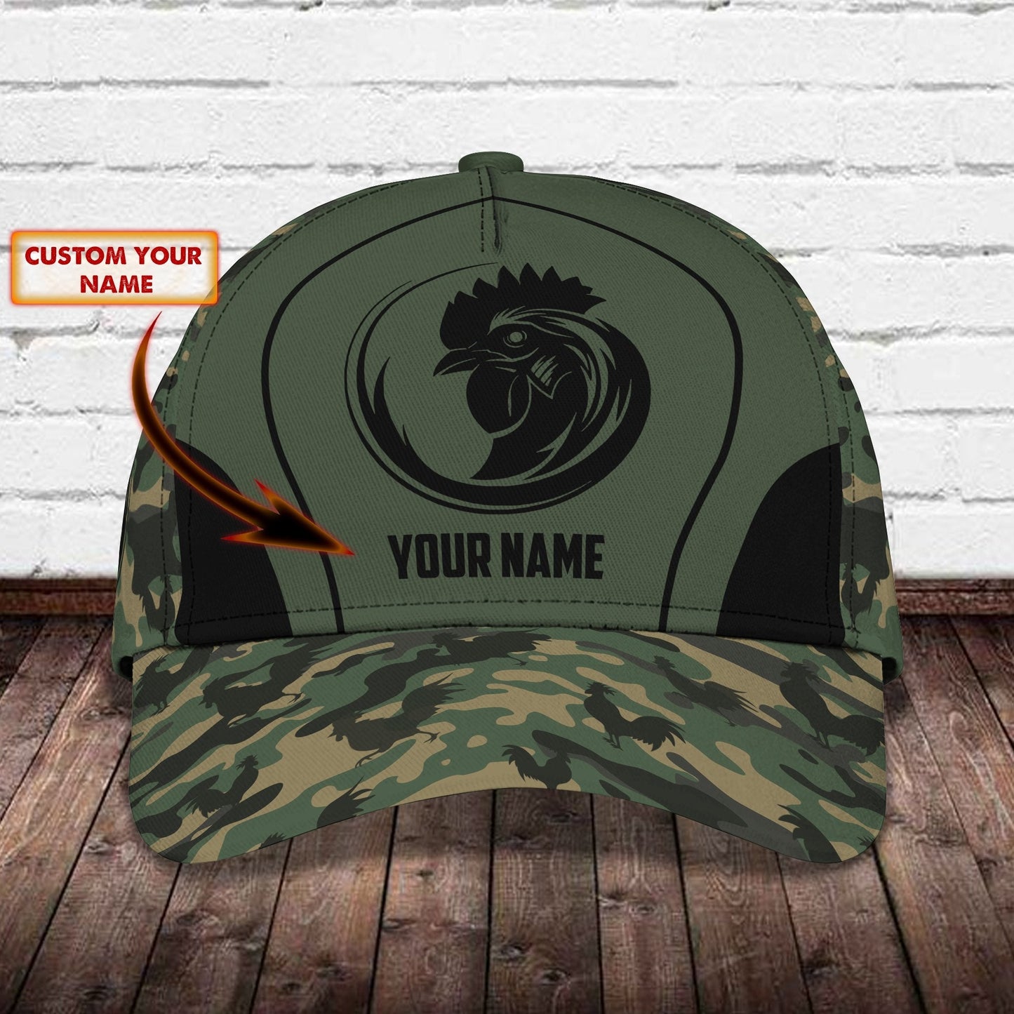 Personalized Rooster Farm Style 11082102 – Classic Cap