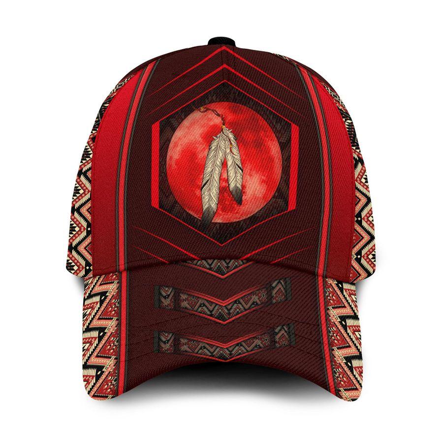 Personalized Native Red Moon Eagle Feather – Classic Cap