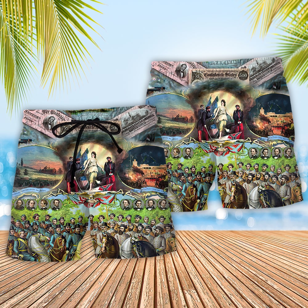 American Civil War Historic Art – Beach Short