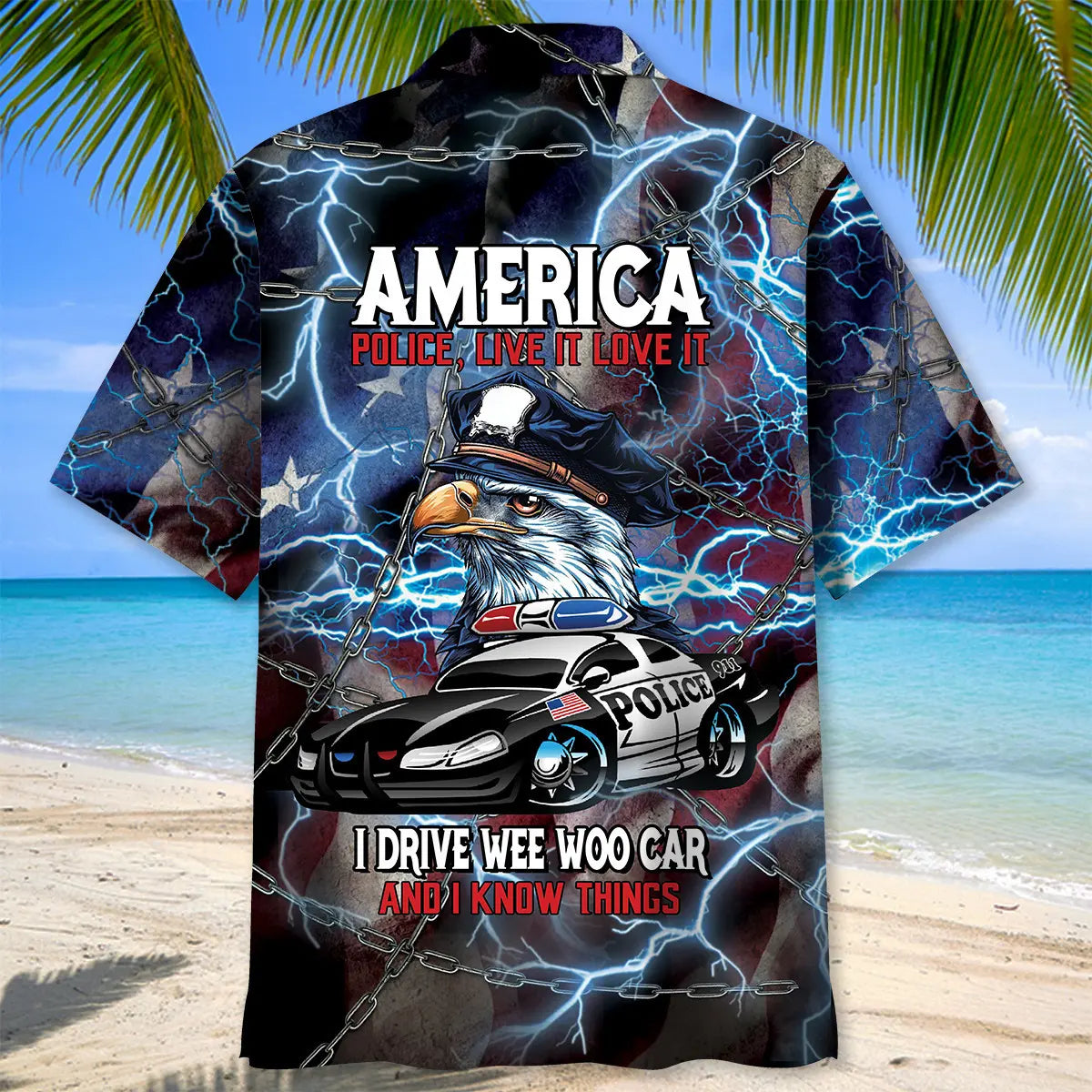 America Police Live It Love It Hawaiian Shirt