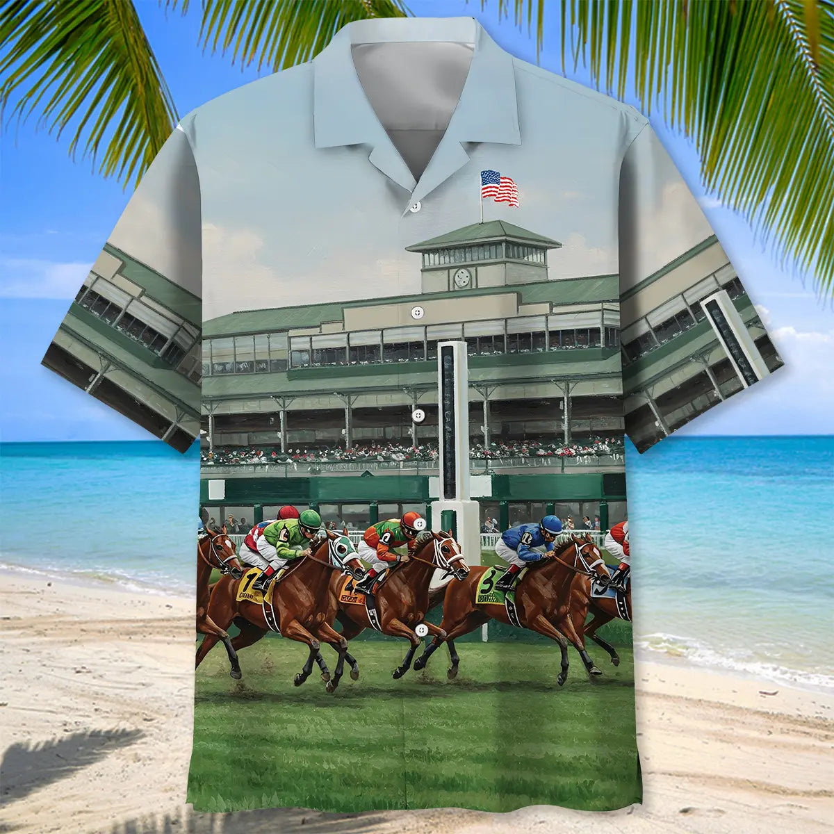 Antique Horse Racing Hawaiian Shirt