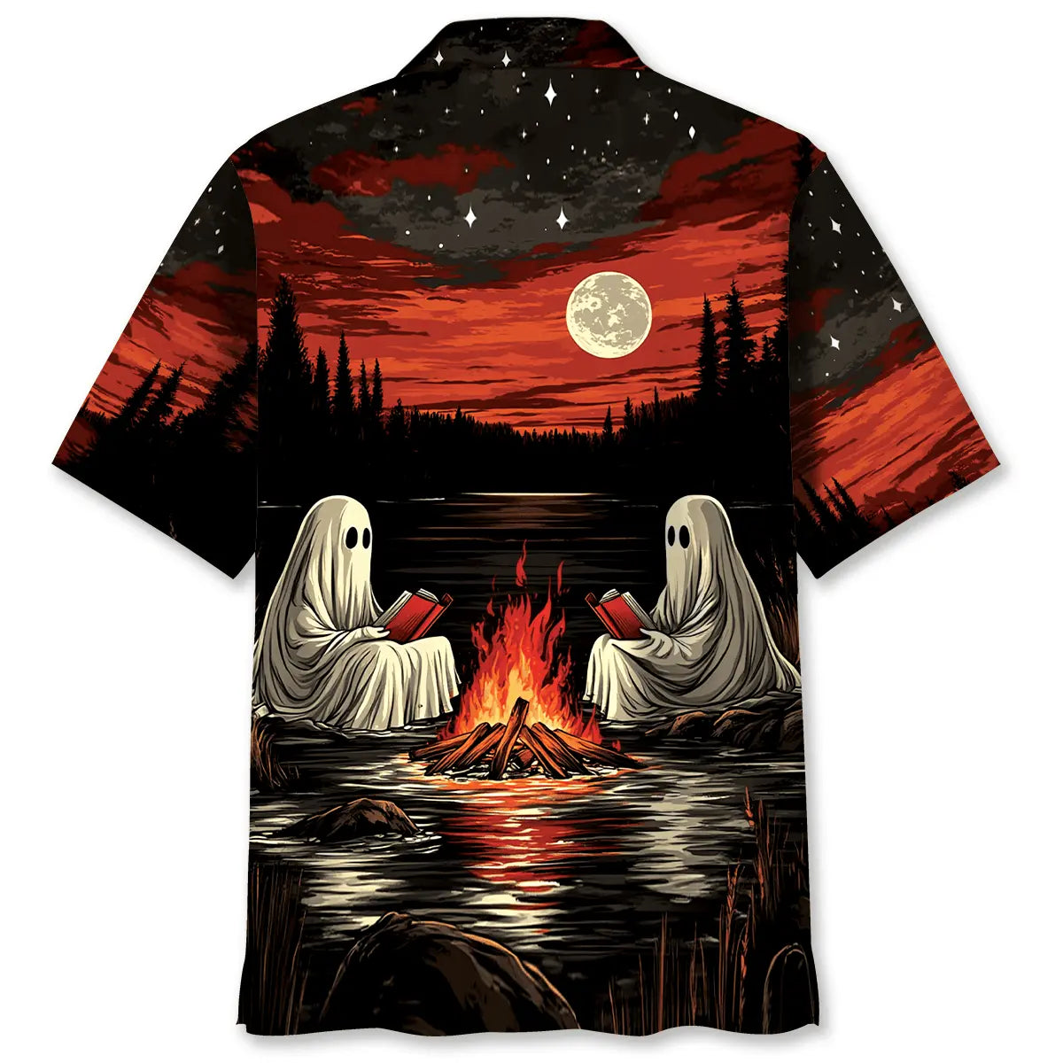 Camping With Ghost Hawaiian Shirt