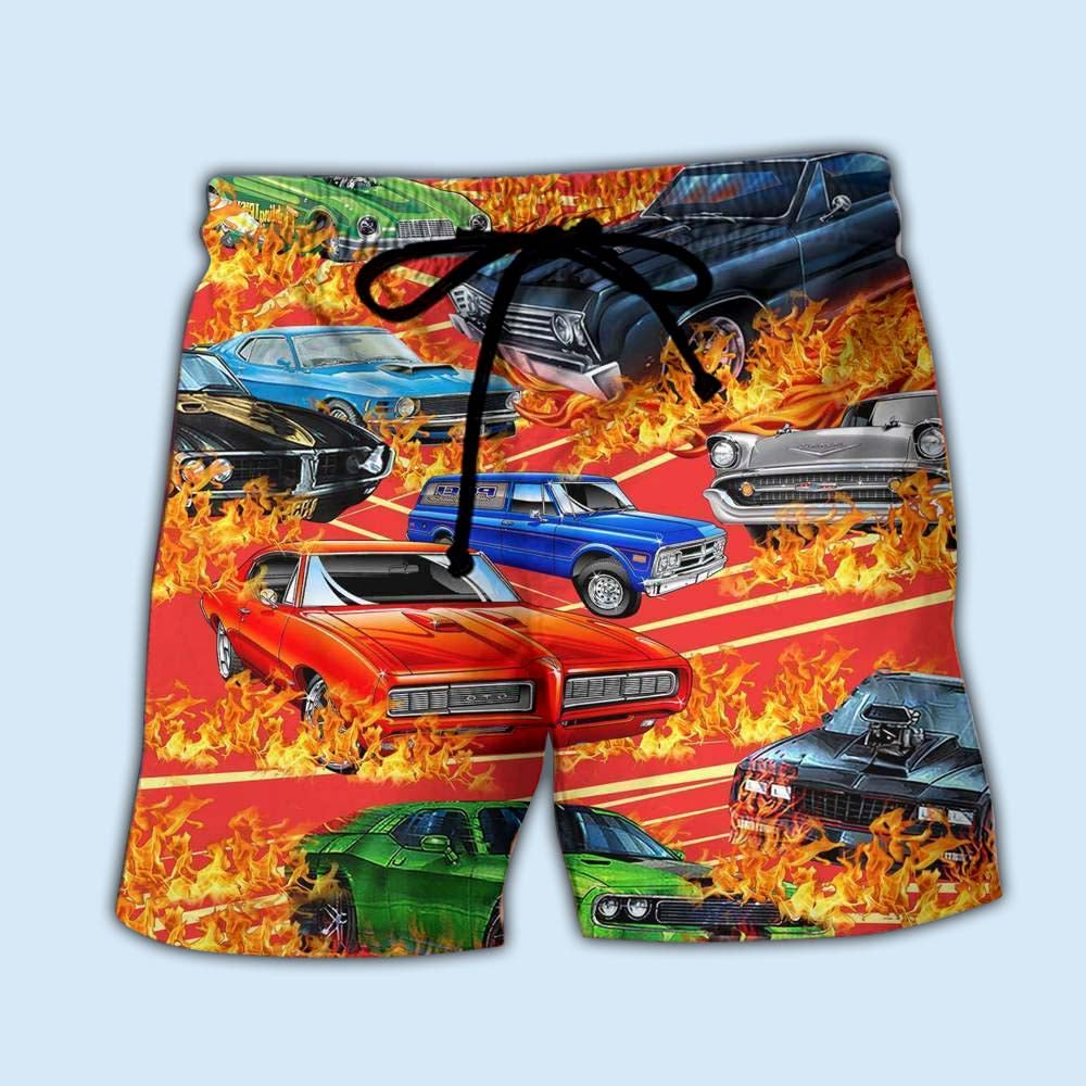 Fire Engine Power Vehicle Style – Beach Short
