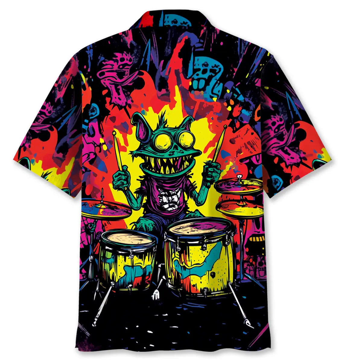 Crazy Drum Monster Hawaiian Shirt
