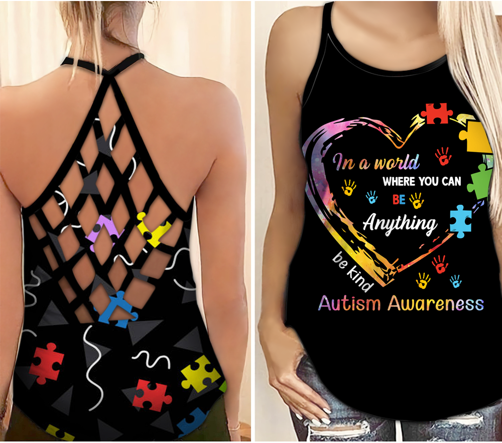 Autism Awareness Be Kind – Hollow Tank Top