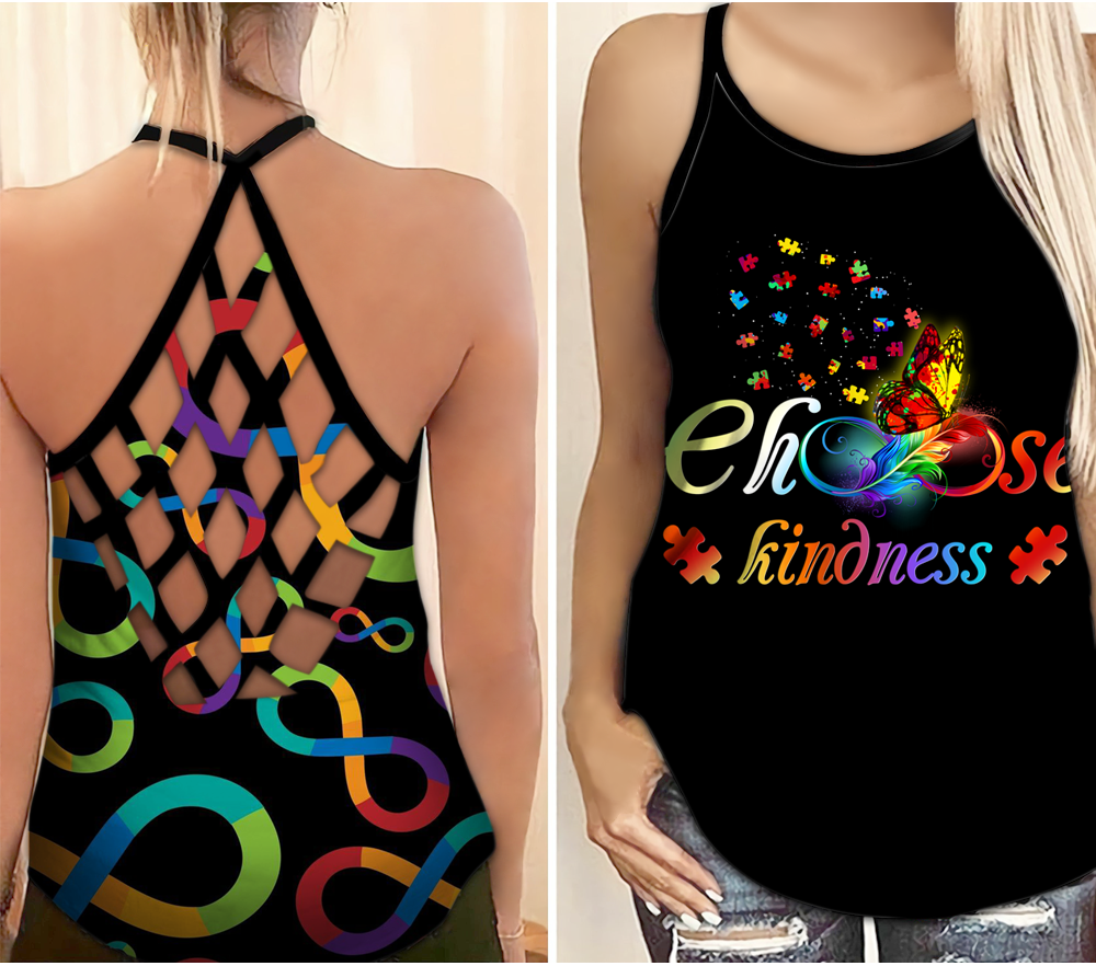 Autism Awareness Choose Kindness – Hollow Tank Top