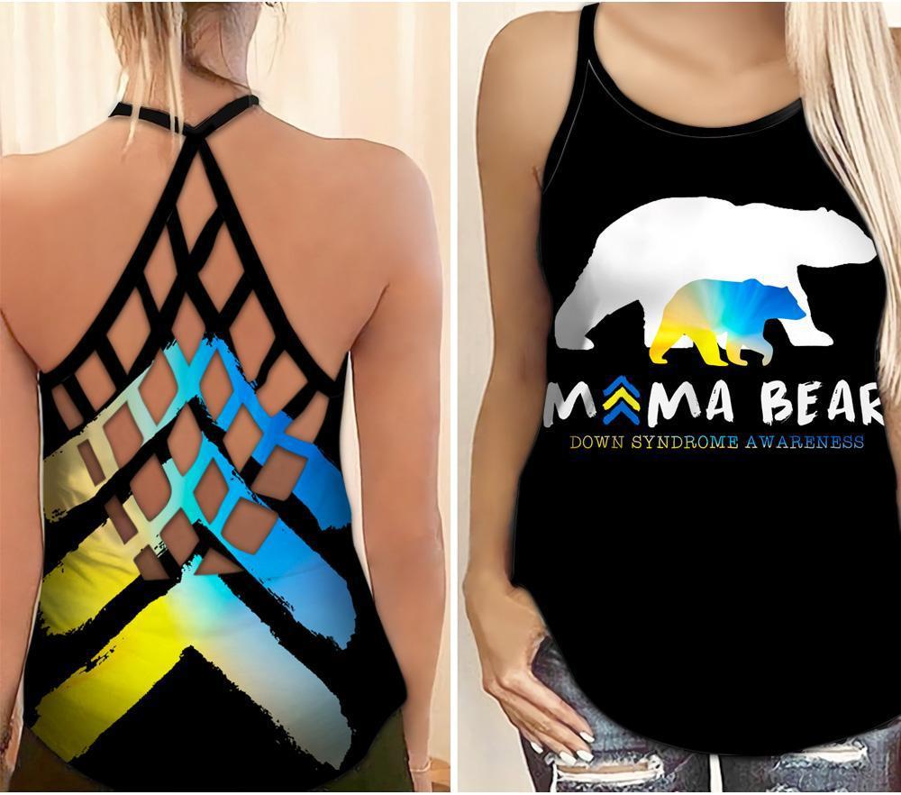 Down Syndrome Awareness Mama Bear – Hollow Tank Top