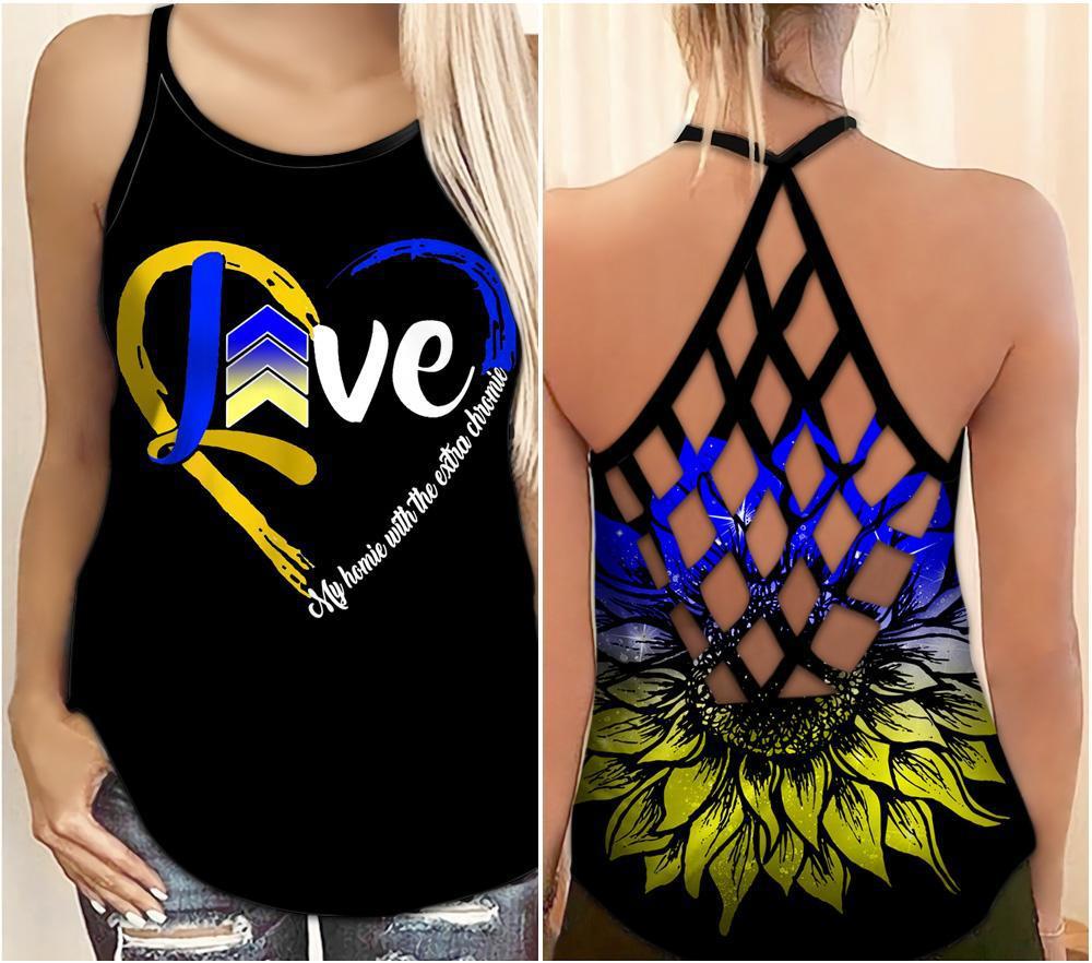Down Syndrome Awareness Love My Homie – Hollow Tank Top