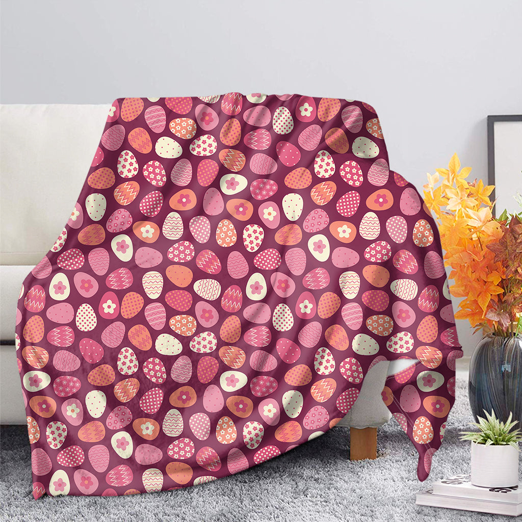Colorful Easter Egg Pattern Flannel Blanket For Living Room And Bedroom Styling