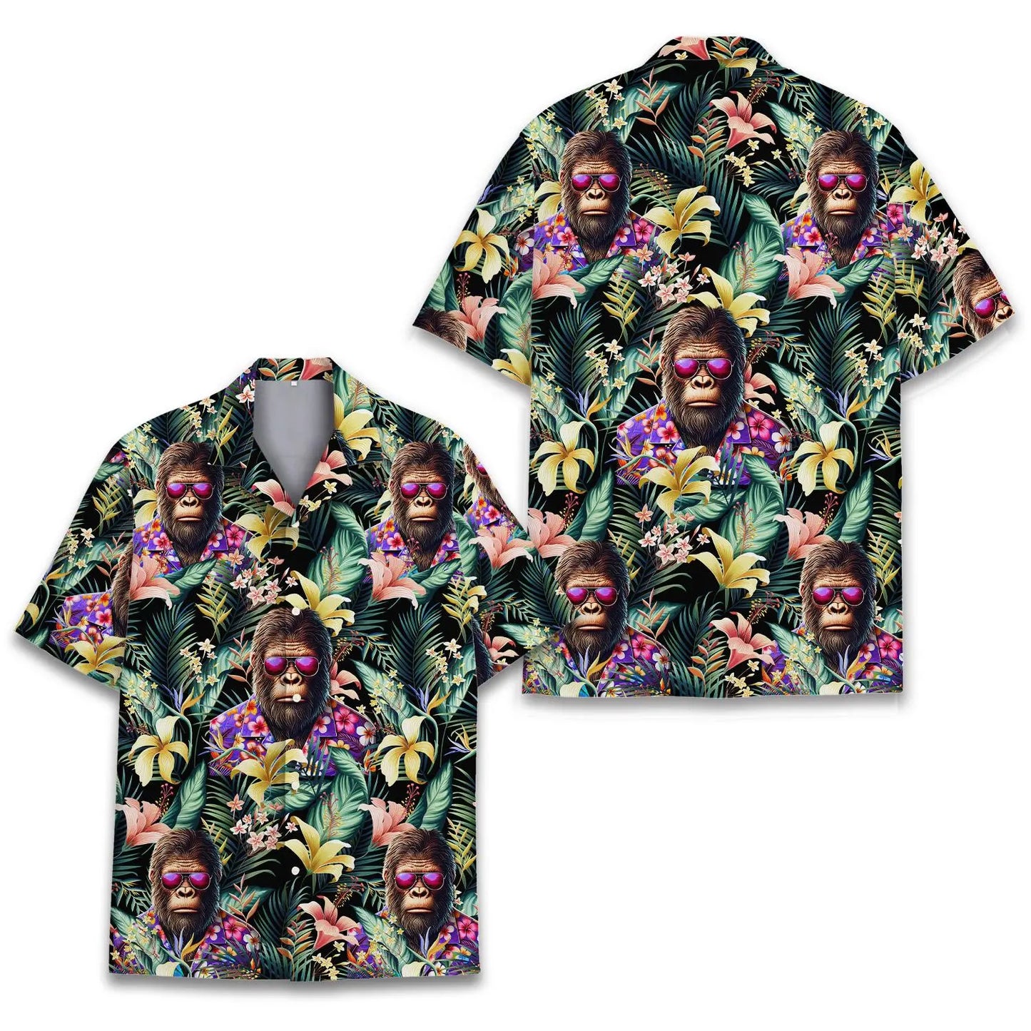 Tropical Bigfoot Unisex Hawaiian Shirt Aloha Shirt