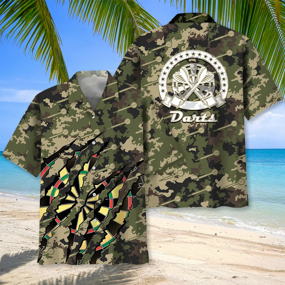 Darts Camo Hawaiian Shirt
