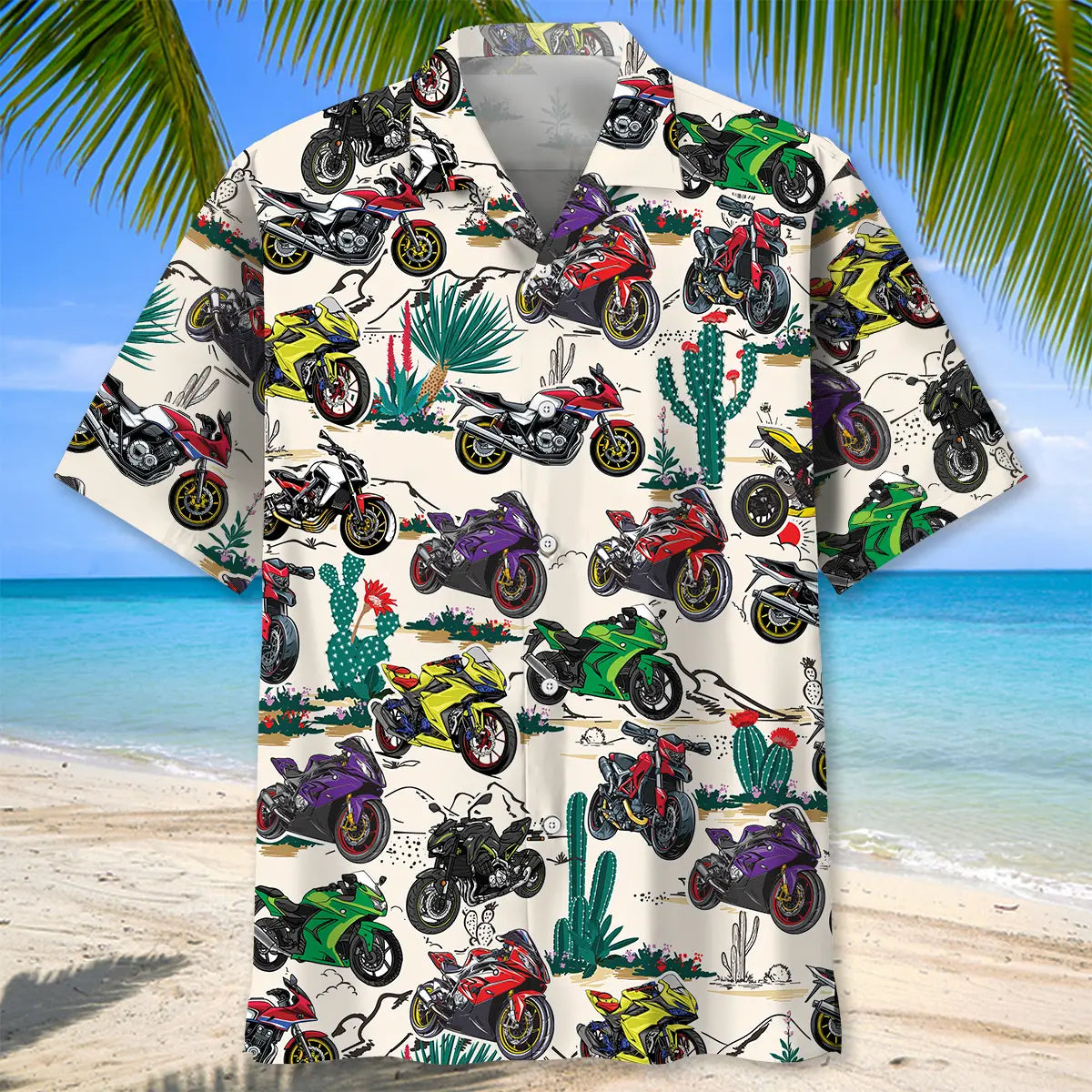 Desert Motorcycle Racing Hawaiian Shirt