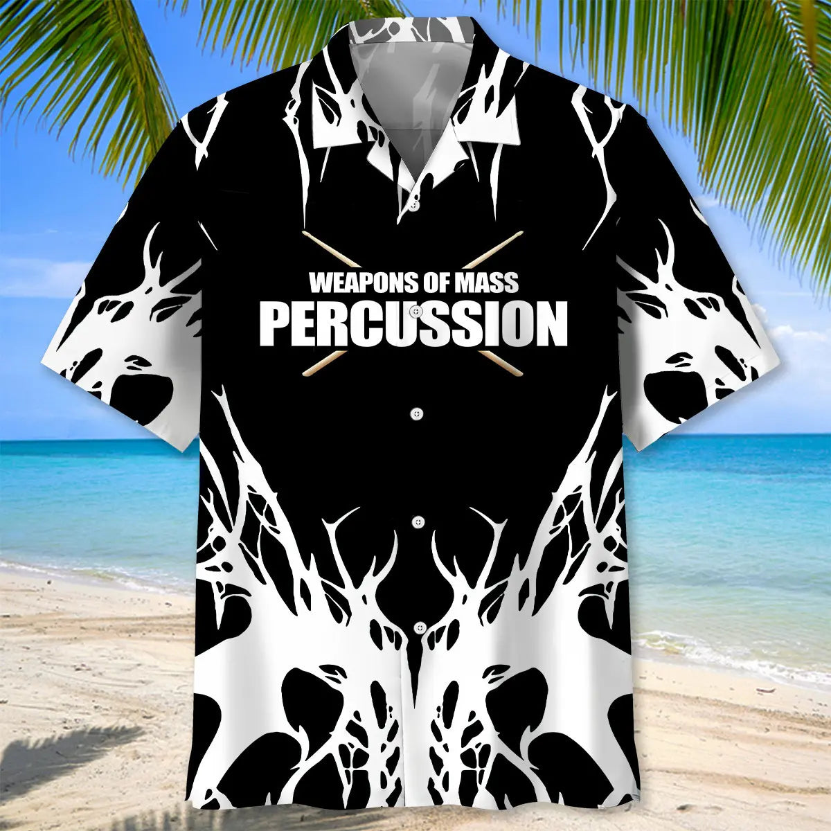 Drum Weapons Black &White Hawaiian Shirt