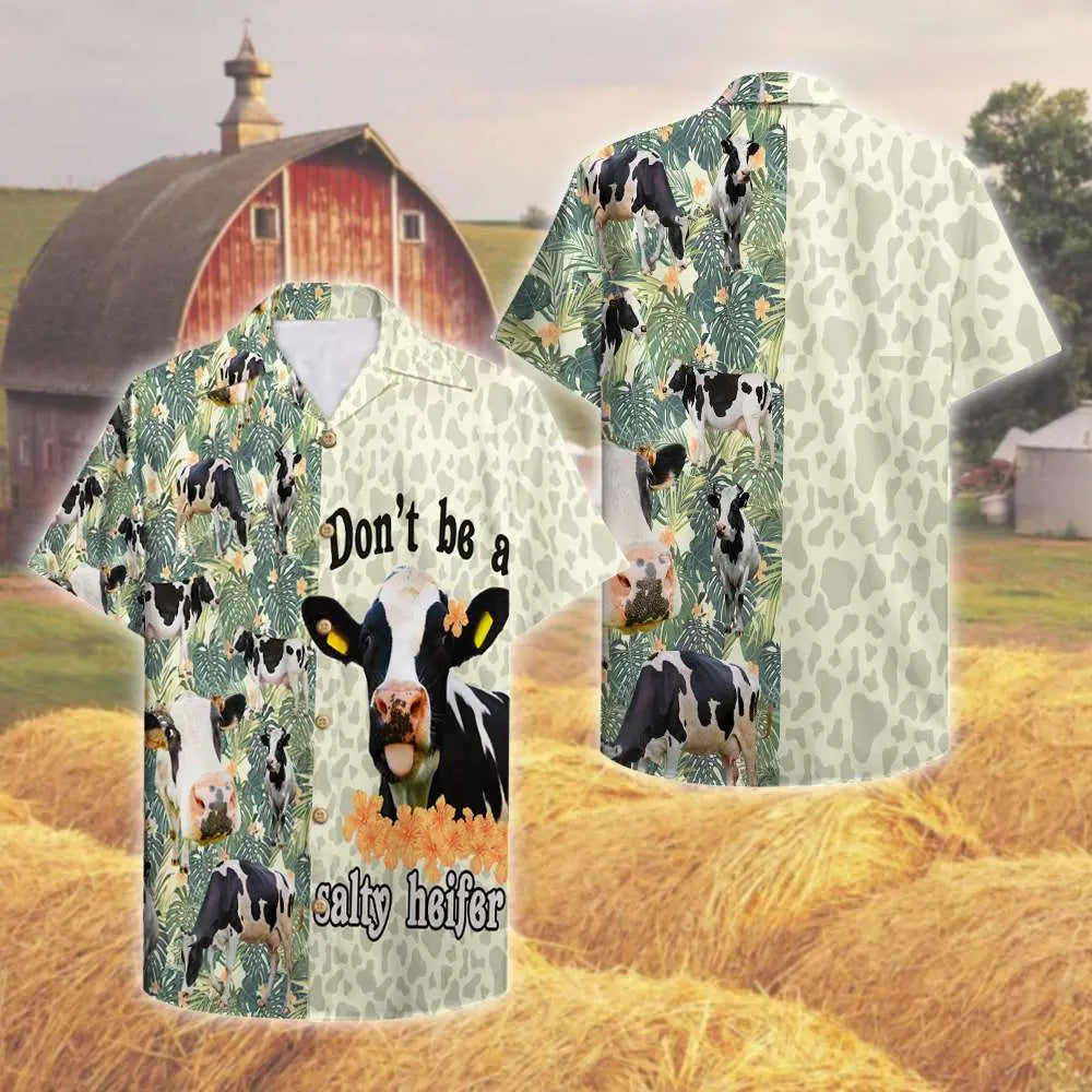 Farmer Don't Be A Salty Heifer Unisex Hawaiian Shirt Aloha Shirt