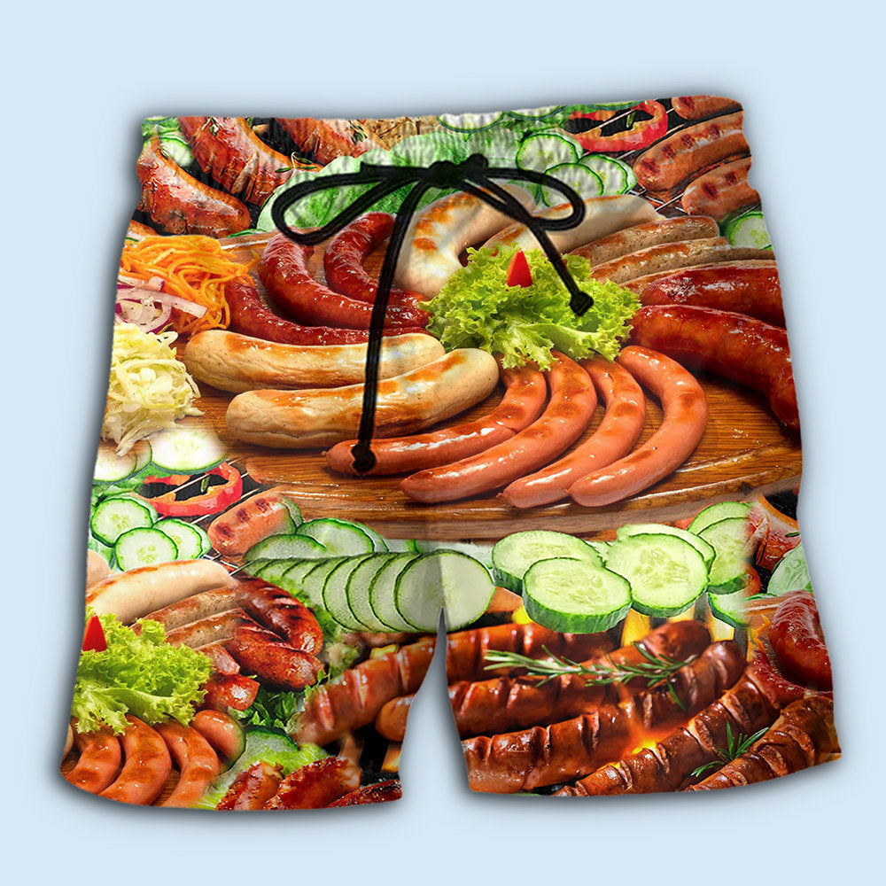 Life Is Better With Hot Dogs Fun Food – Beach Short