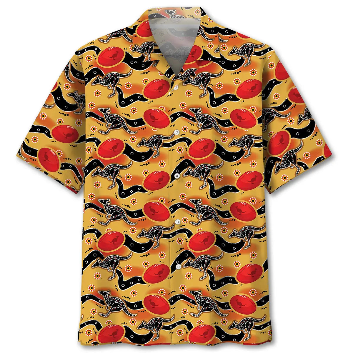 Football Lover Aboriginal Pattern Hawaiian Shirt