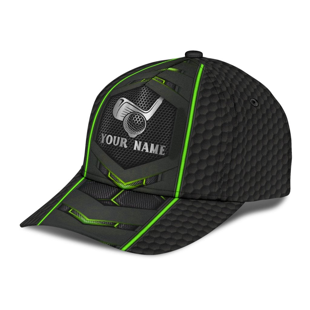 Custom Black Carbon Golf Personalized Name – Classic Cap