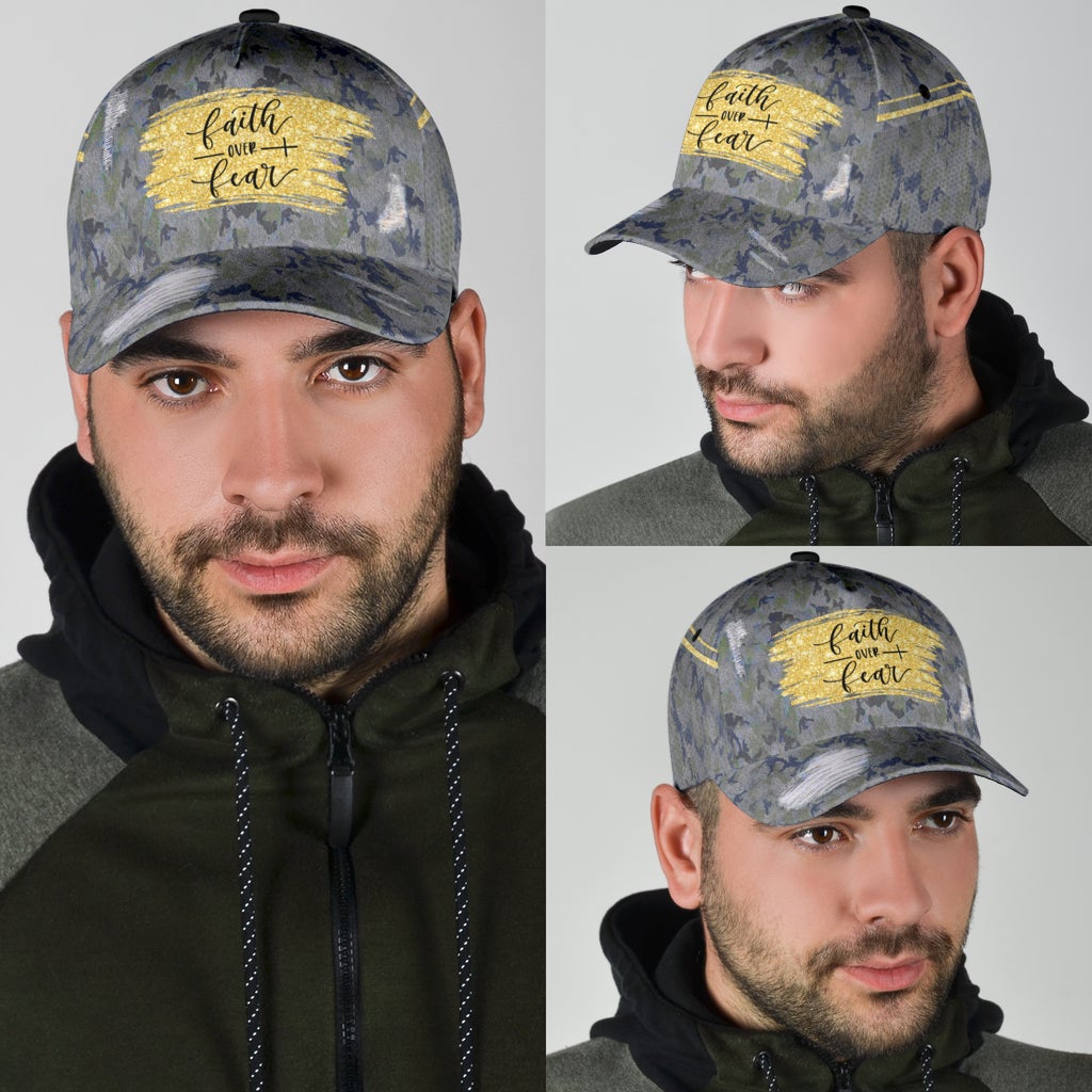 Faith Over Fear Camo Vibes – Classic Cap