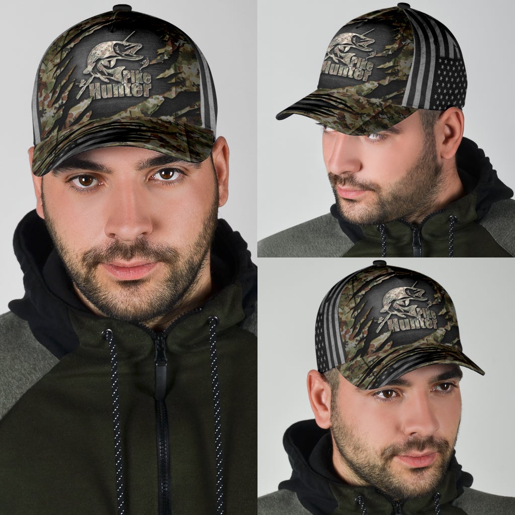 Fishing Pike Hunter Hunting Classic Cap