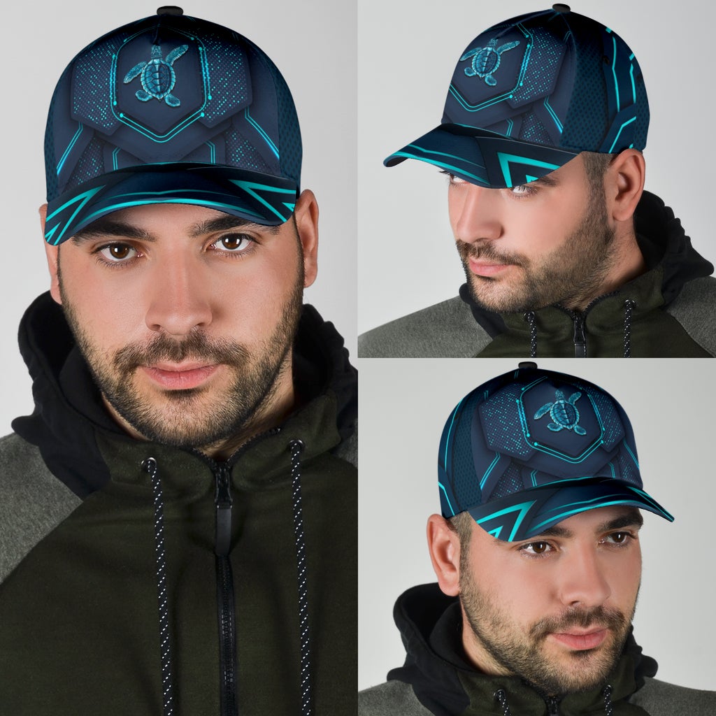 Turtle Blue Pattern Ocean Animal – Classic Cap
