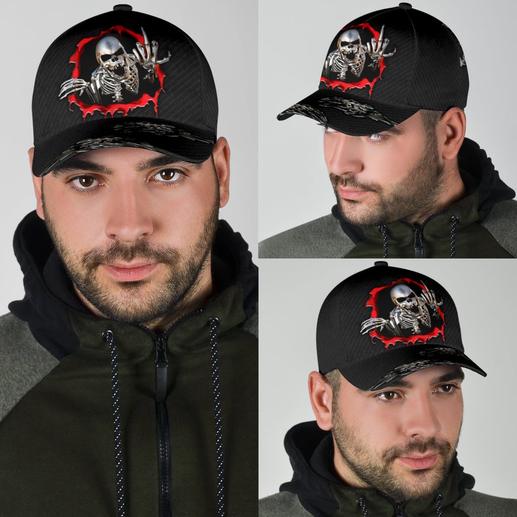 Horror Torn Skull Dark Style – Classic Cap