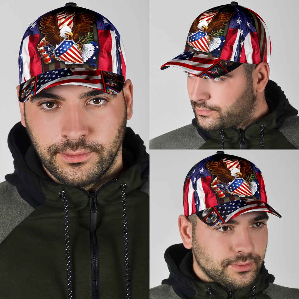 Eagle American Flag Patriotic Style – Classic Cap