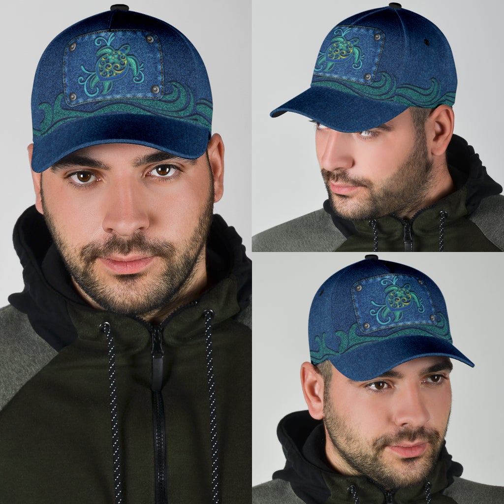 Turtle Jean Style Personalized Name – Classic Cap