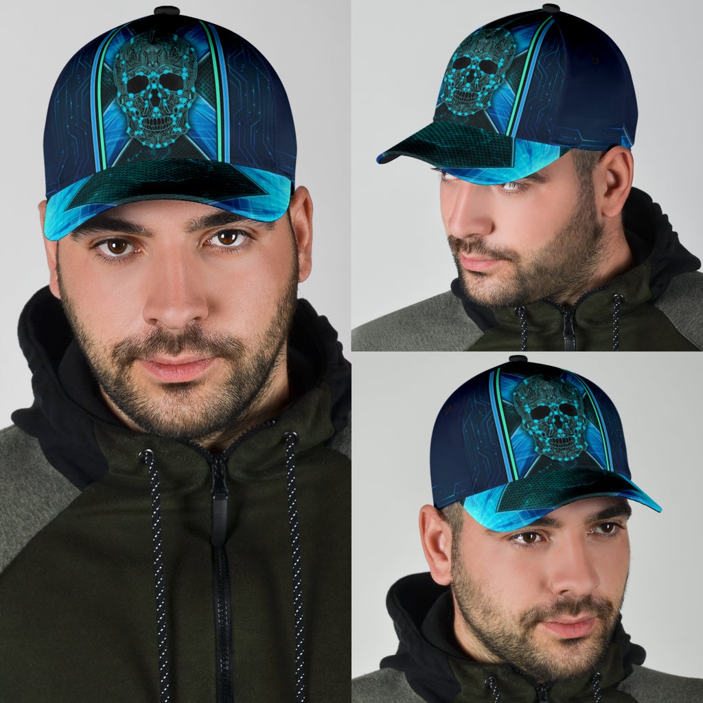 Modern Electric Skull Tech Style – Classic Cap