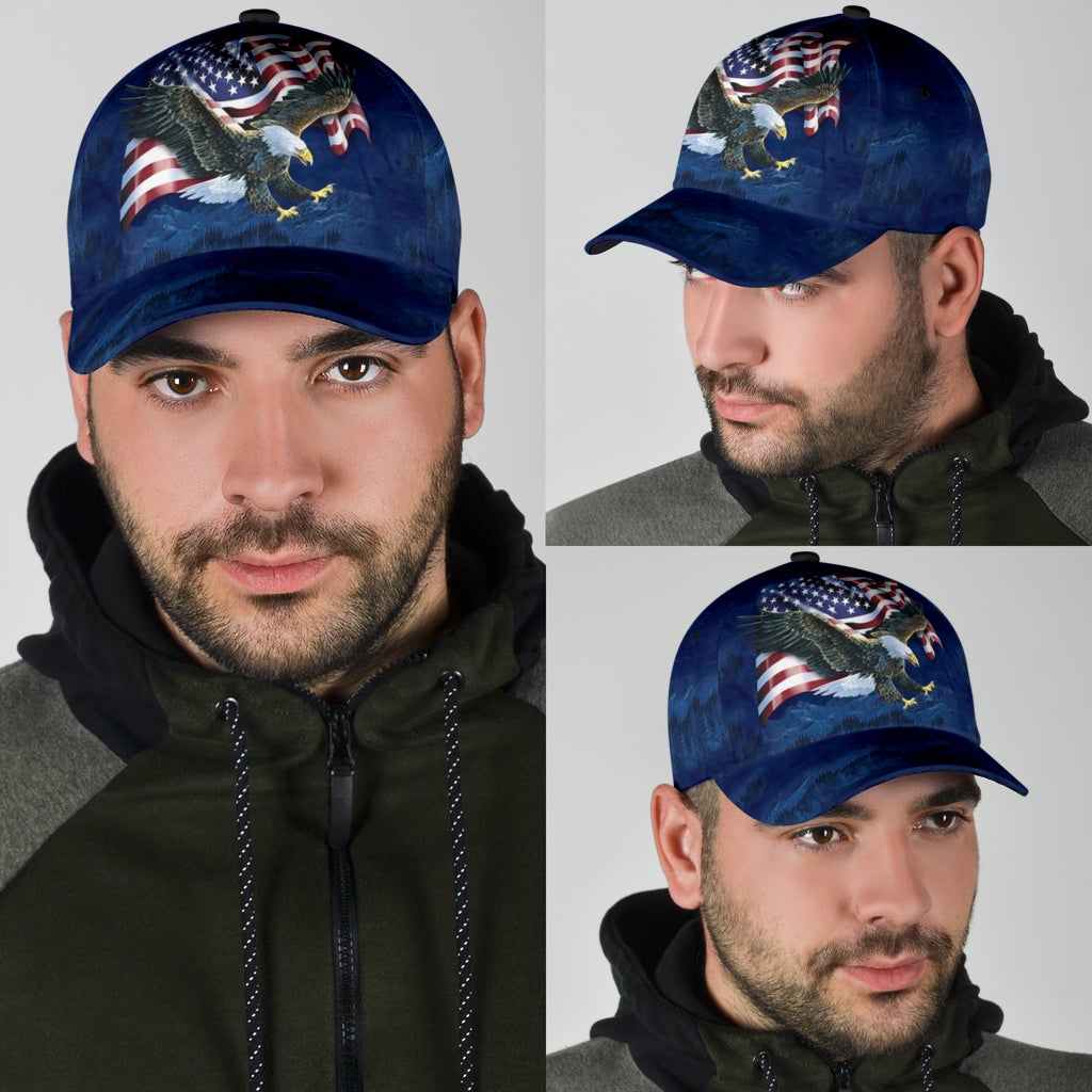 Eagle Blue Freedom Bird Style – Classic Cap