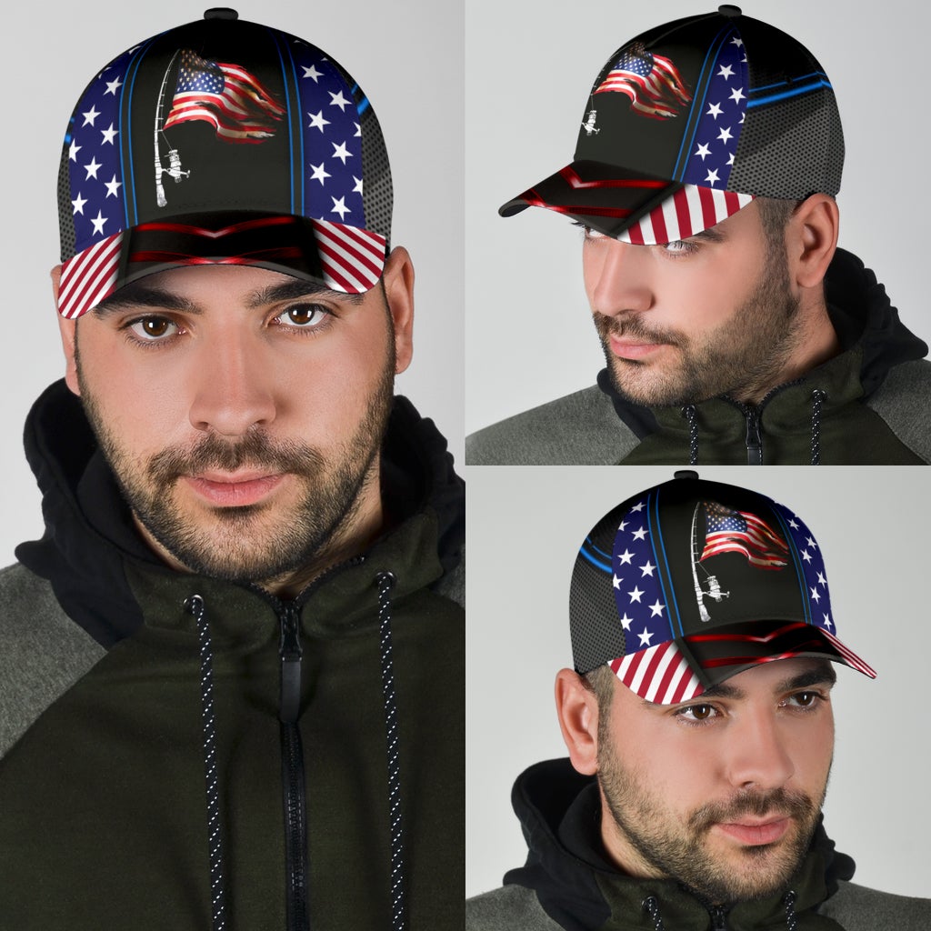 Fishing Proud American Flag – Classic Cap