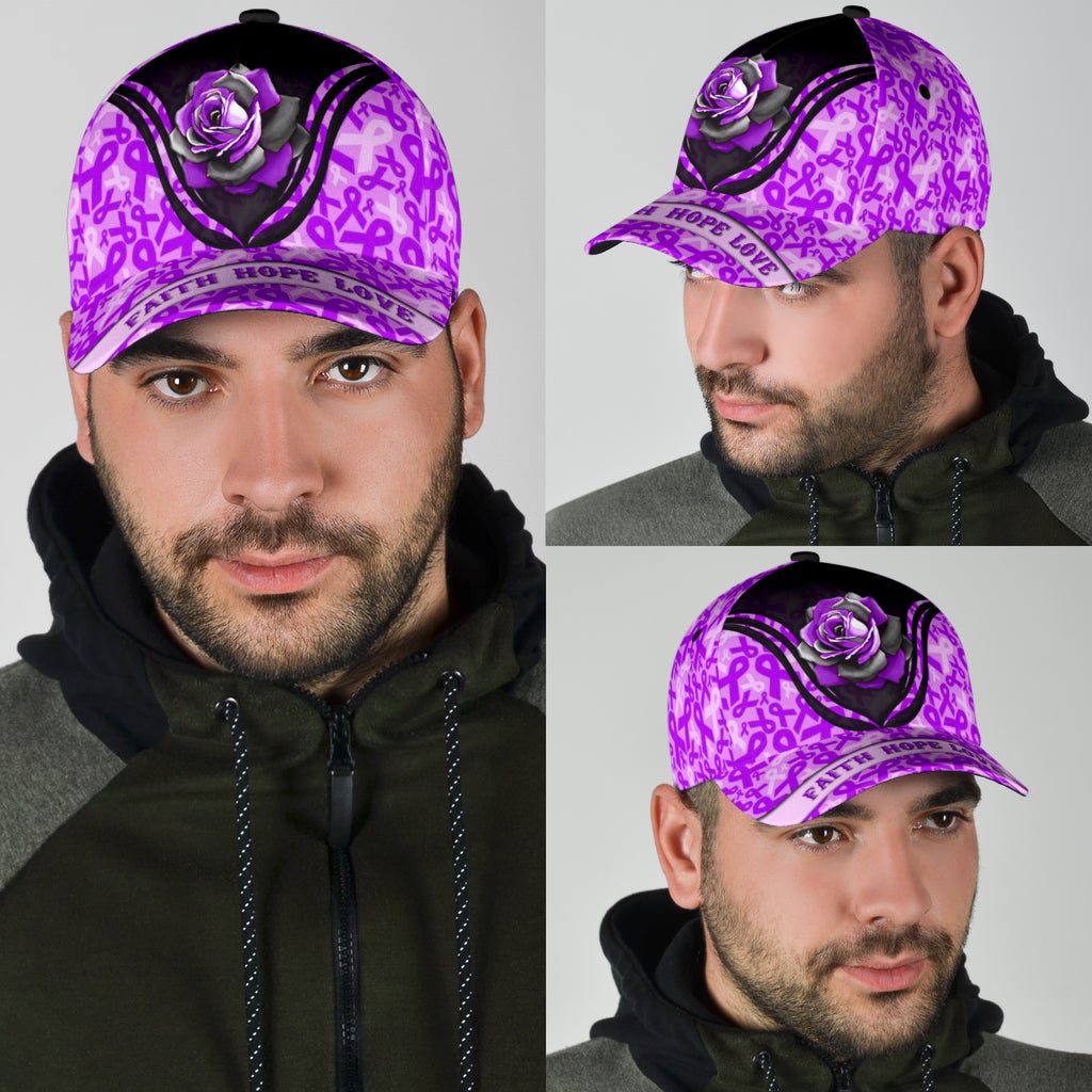 Fibromyalgia Awareness Rose Support Style – Classic Cap