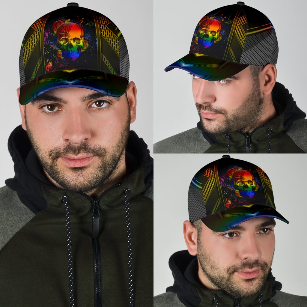 LGBT Skull Rose Pride Art Style – Classic Cap