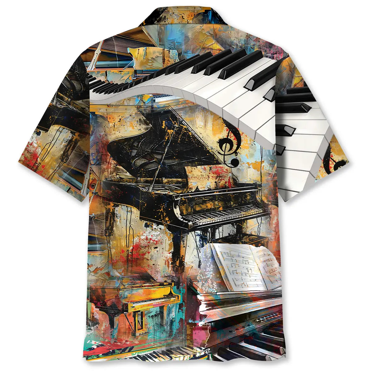Grand Piano Vintage Art Hawaiian Shirt