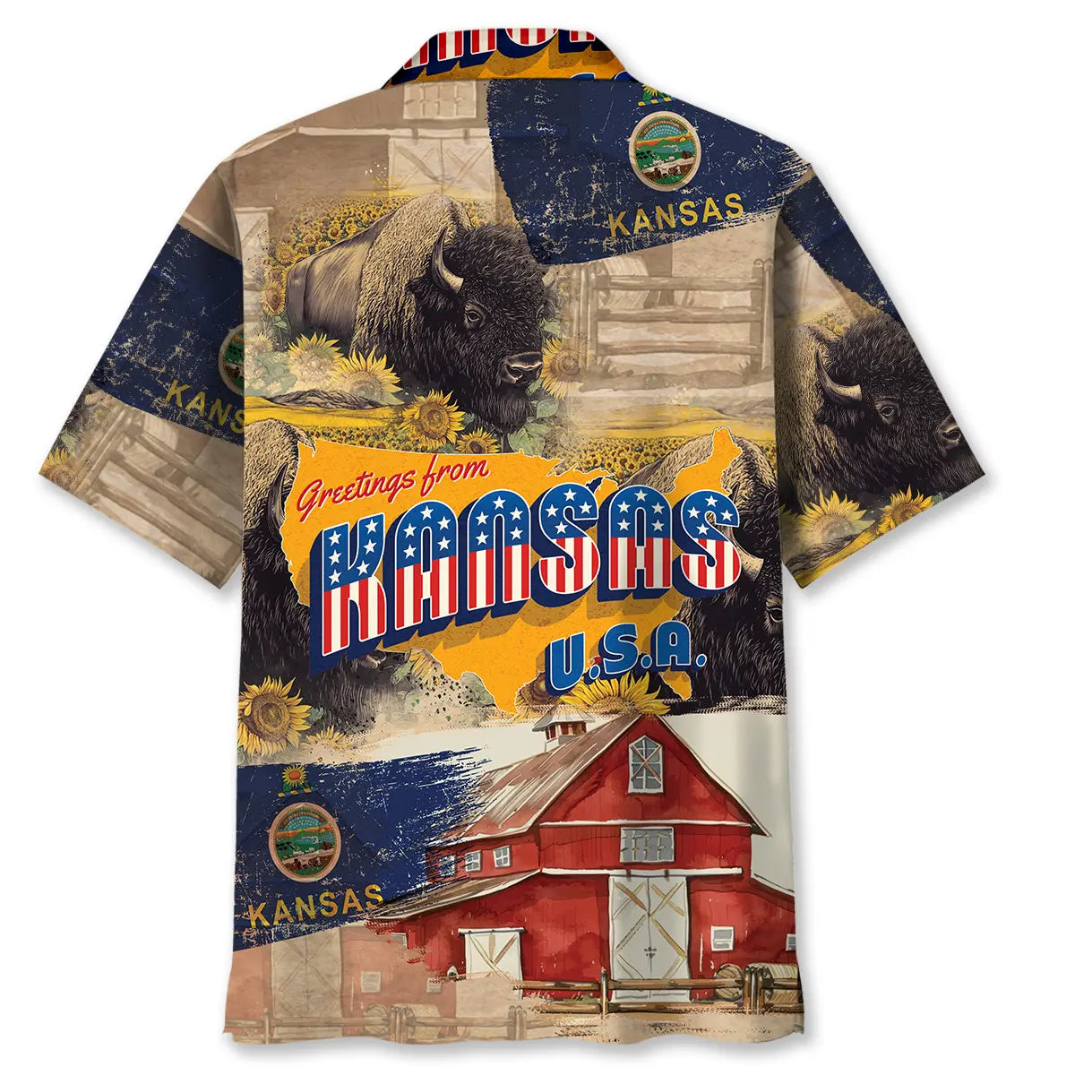 Greeting From Kansas USA Hawaiian Shirt