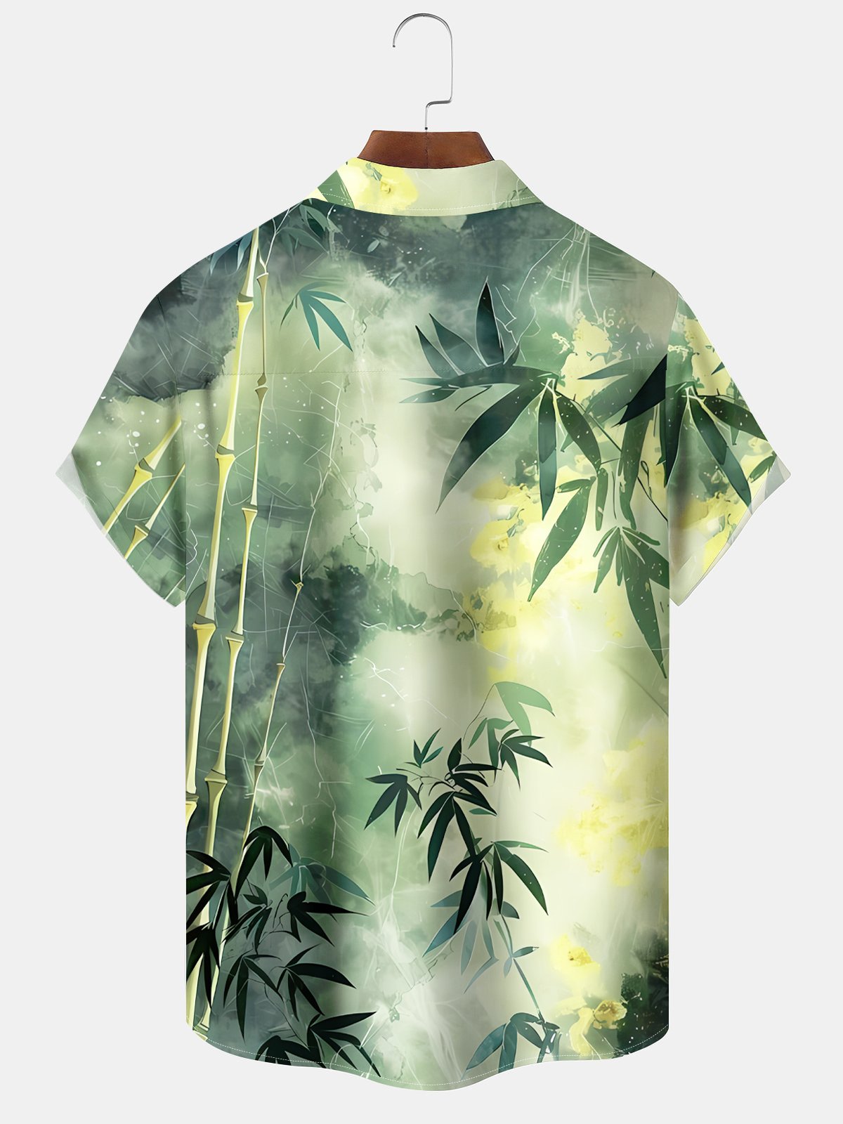 Hawaiian Ombre Tie-Dye Floral Bamboo Hawaiian Shirt