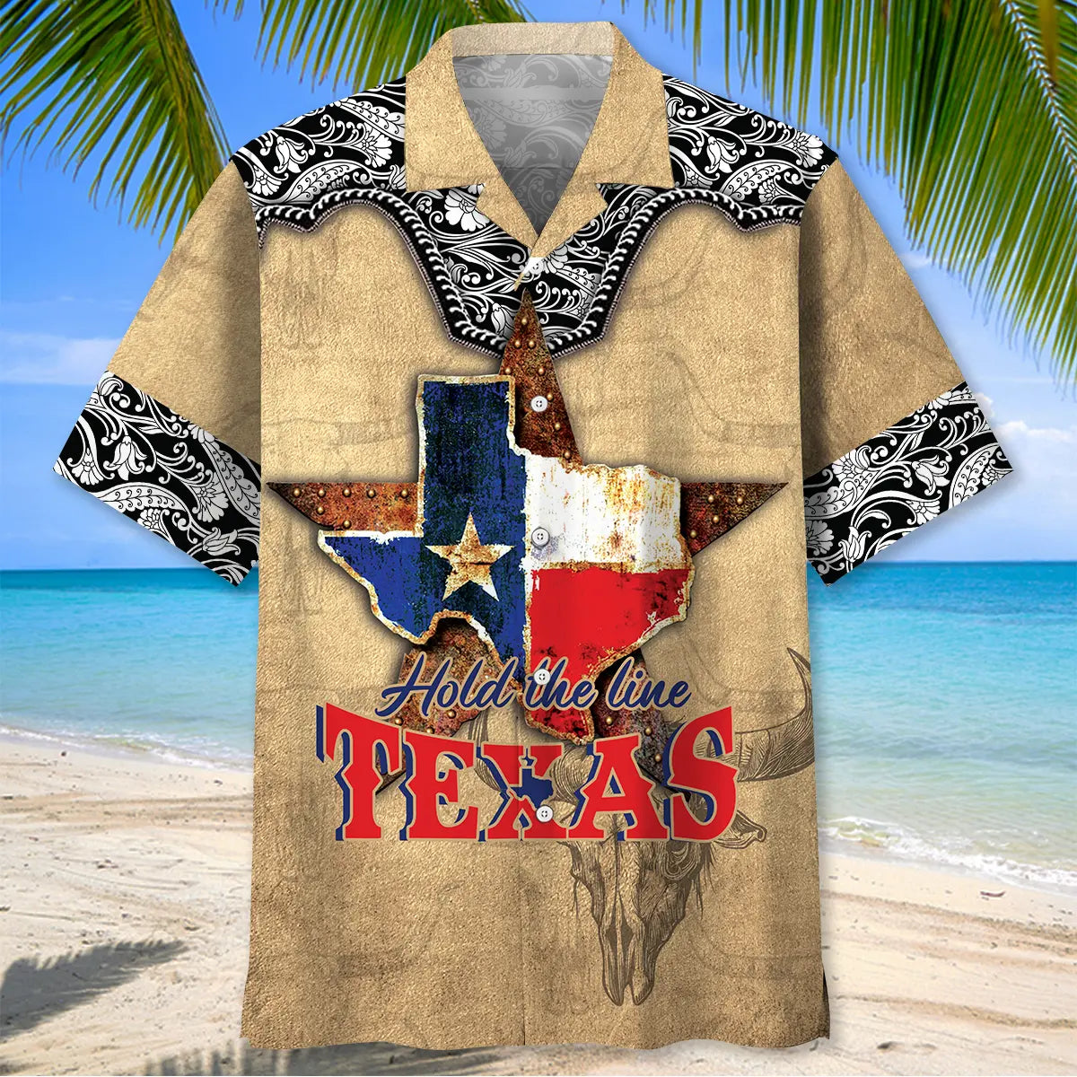 Hold The Line Texas Hawaiian Shirt