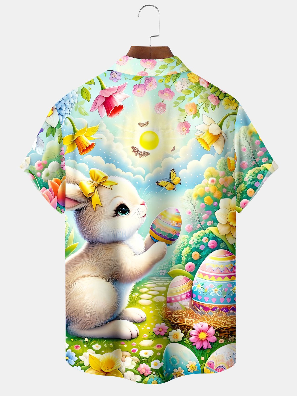 Holiday Vintage Easter Egg Bunny Cartoon Hawaiian Shirt