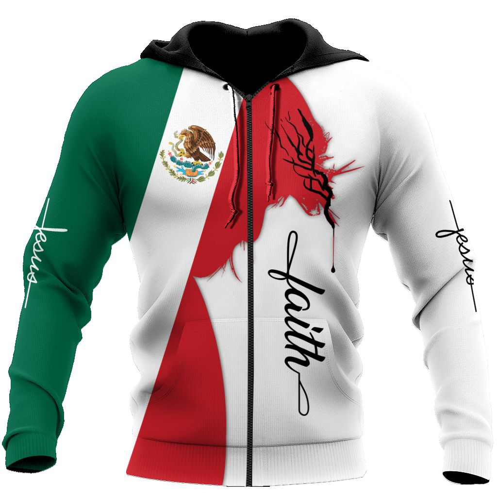 One Nation Under God Mexican Faith Art - 3D Hoodie