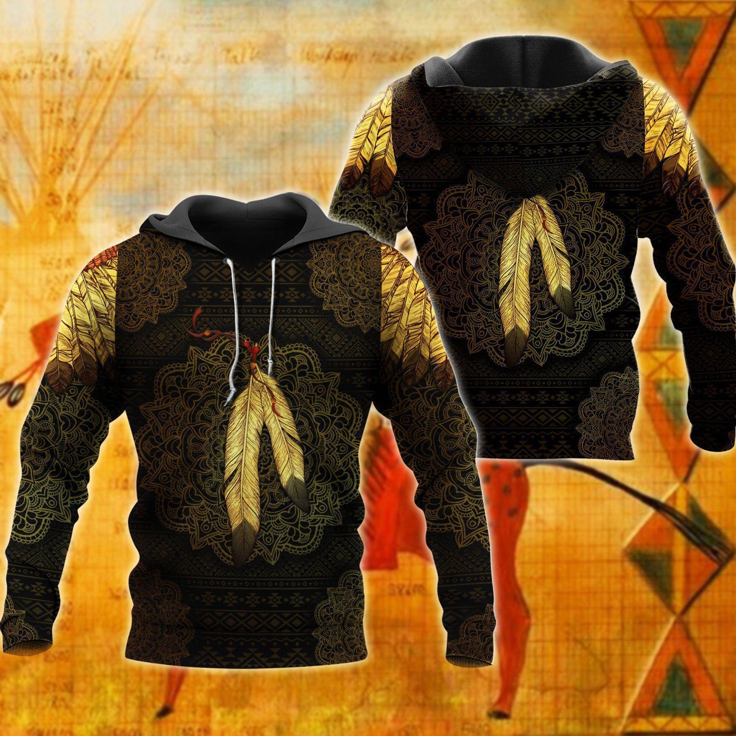 Native Inspired Nature Art - 3D Hoodie