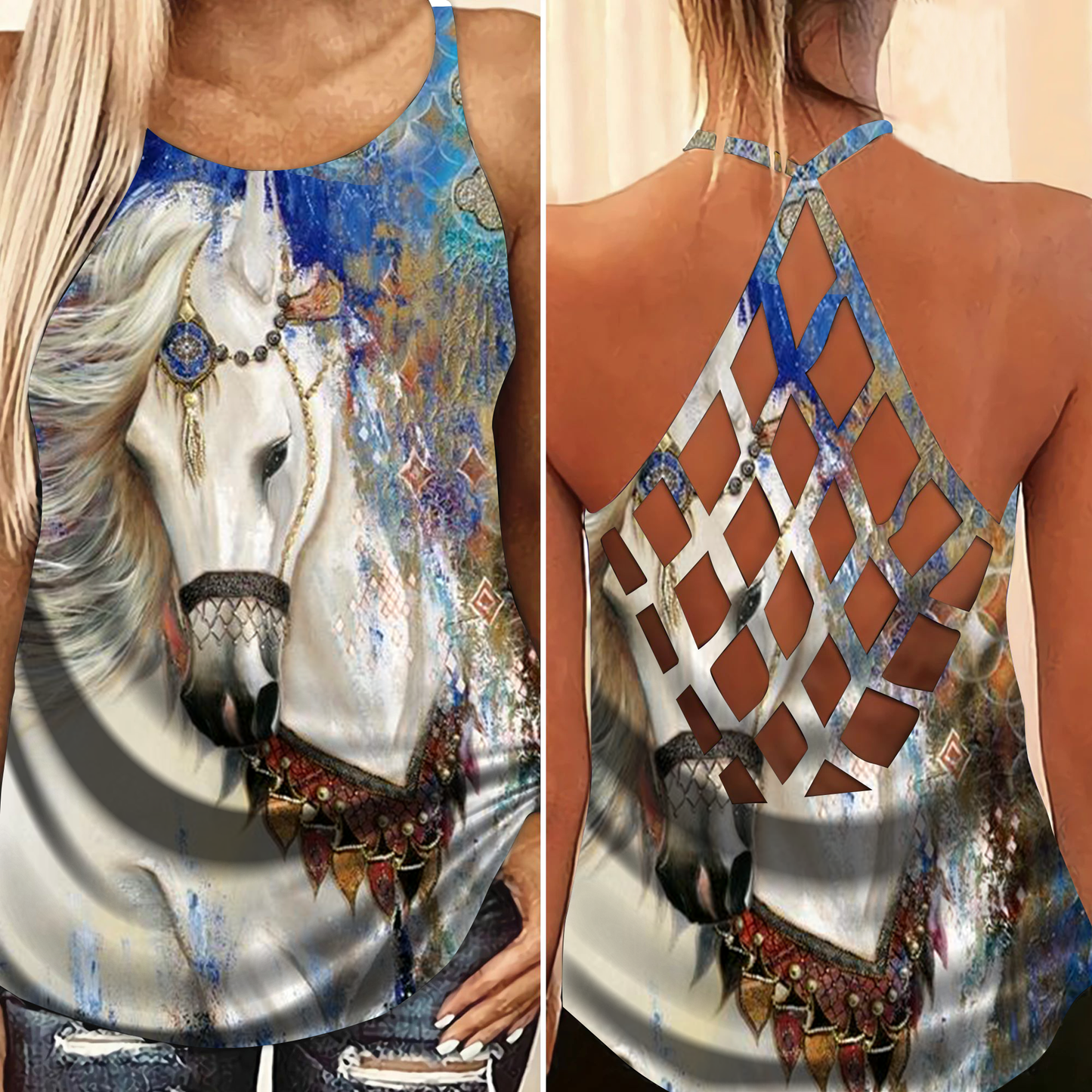 Horse Lady Beautiful Limited Edition – Hollow Tank Top