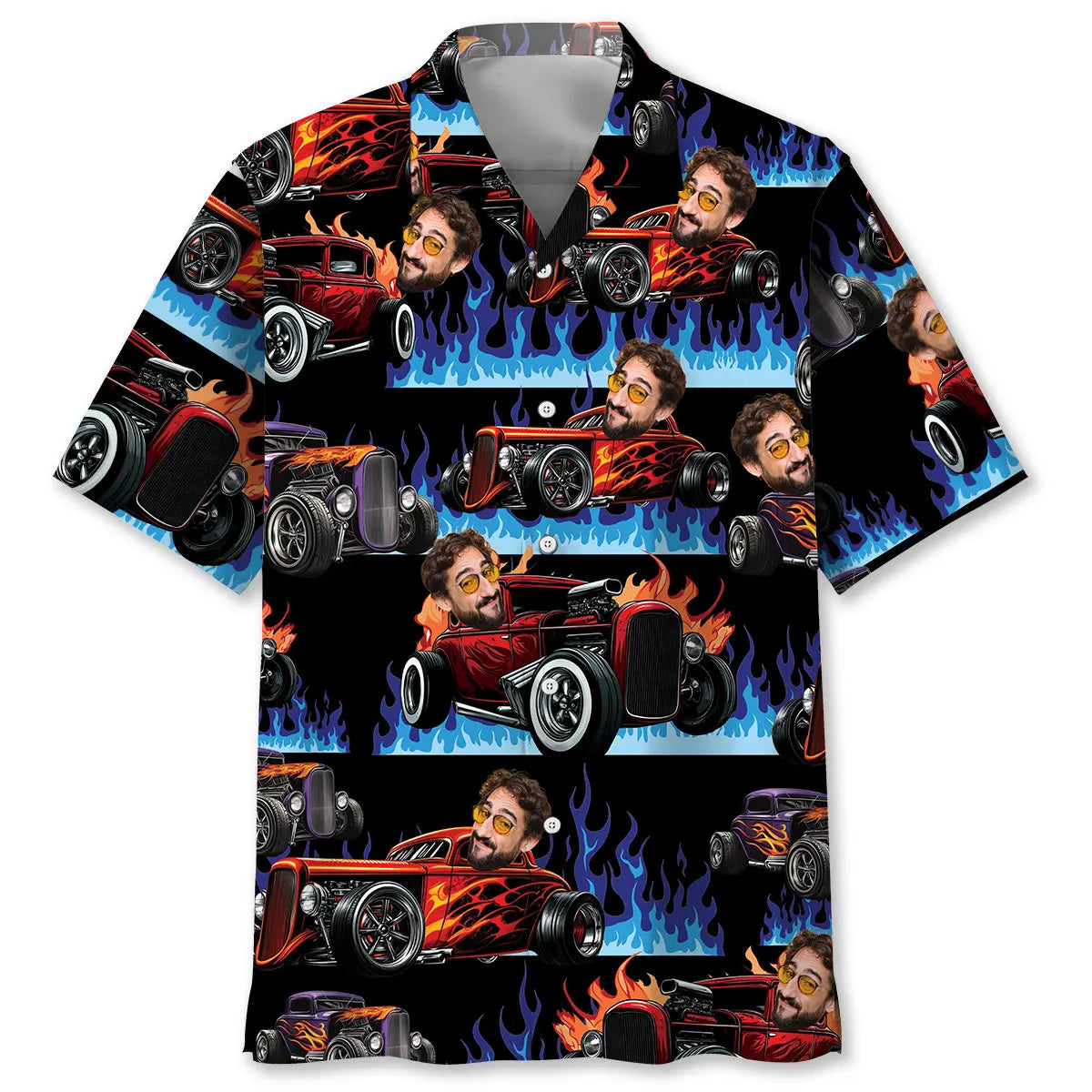 Hot Rod Custom Photo Hawaiian Shirt