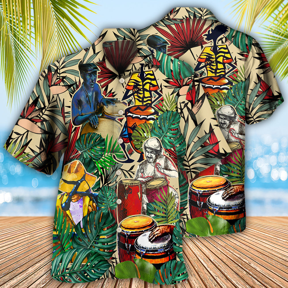 Colorful Congas With Palm Trees - Hawaiian Shirt